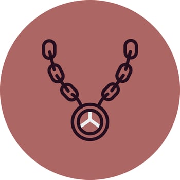 Hip Hop Necklace Vector Icon