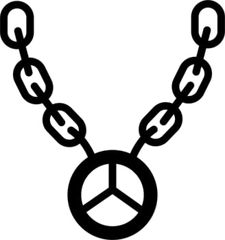 Hip Hop Necklace Vector Icon