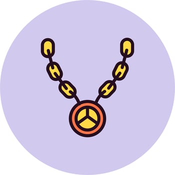 Hip Hop Necklace Vector Icon