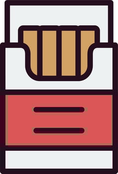 Cigarette Box Vector Icon