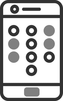 Mobile Pattern Lock Vector Icon
