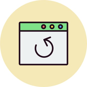 Browser Backup Vector Icon