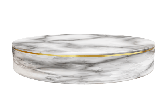 marble podium on isolated background. 3D render. png