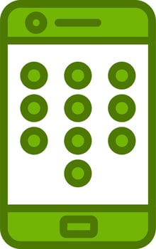 Mobile Pattern Lock Vector Icon