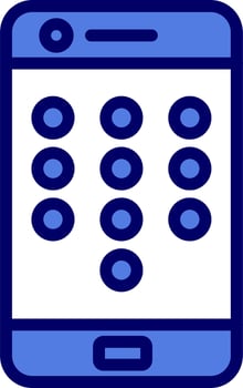 Mobile Pattern Lock Vector Icon