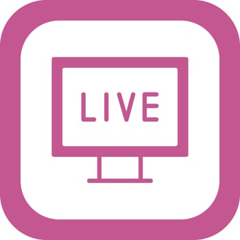 Pc Live Streaming Vector Icon