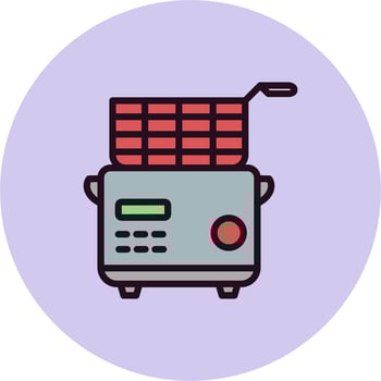 Deep Fryer Vector Icon
