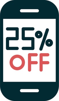 25 Percent Off vector