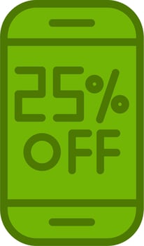 25 Percent Off vector