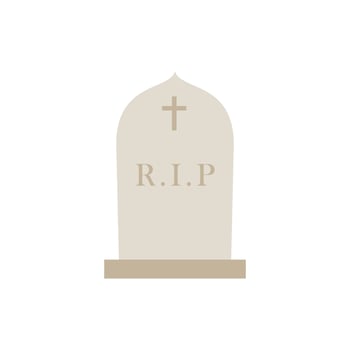 gravestone flat design vector illustration