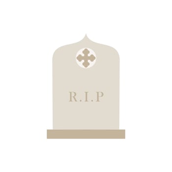 gravestone flat design vector illustration