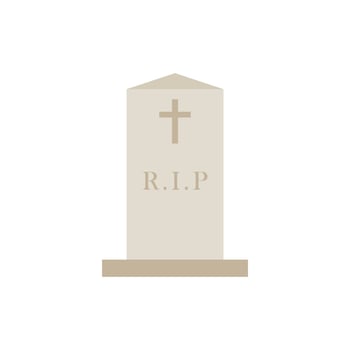 gravestone flat design vector illustration