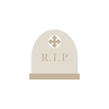 gravestone flat design vector illustration