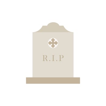 gravestone flat design vector illustration