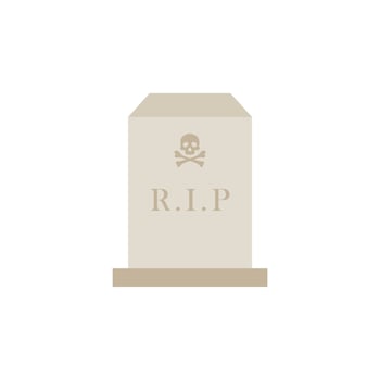 gravestone flat design vector illustration