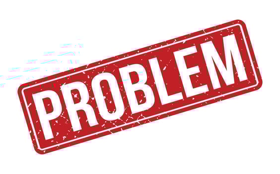 Problem Rubber Stamp. Red Problem Rubber Grunge Stamp Seal Vector Illustration - Vector