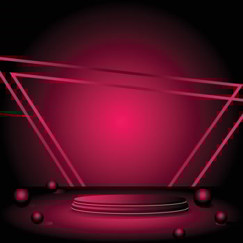 luxury red podium background for product presentation vector