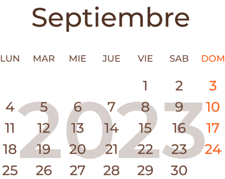 Calendar month september in spanish 2023. png