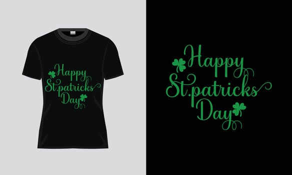 Happy St. Patrick's Day l vactore typography t shirt designhandwritten lettering quote for postcards, banners, invitation, posters, vector