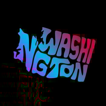 Washington state map typography. Washington typography. Washington state lettering. vector