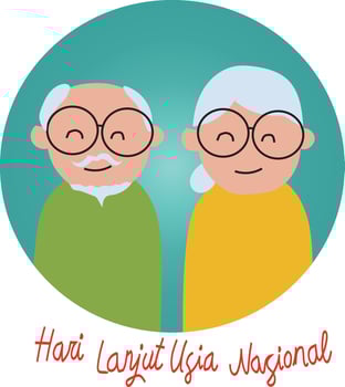 grandparents day is celebrated every year on 23 July. vector