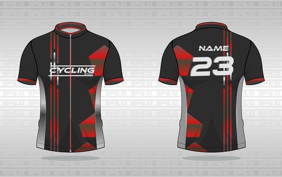 Cycling jersey premium vector