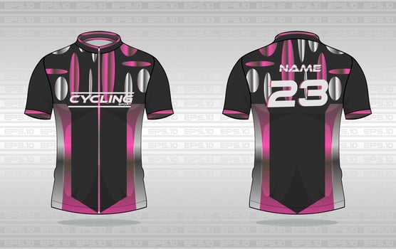 Cycling jersey premium vector