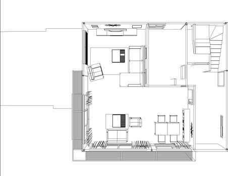 3D illustration of residential project vector