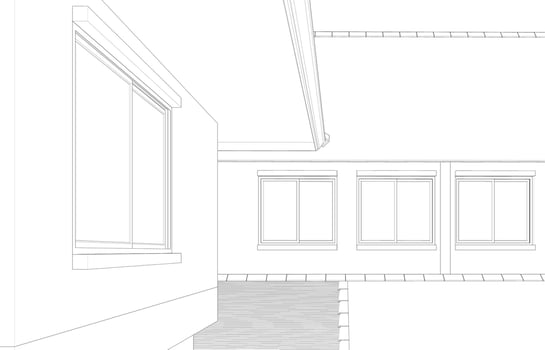 3D illustration of residential project vector