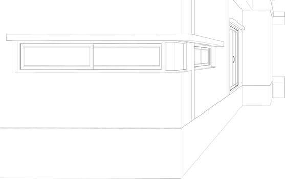 3D illustration of residential project vector