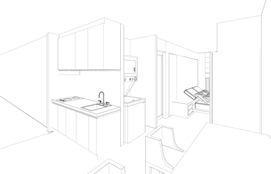 3D illustration of residential project vector