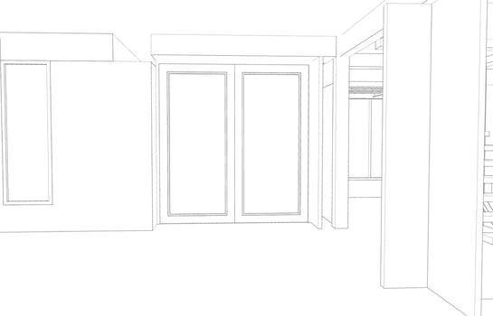 3D illustration of residential project vector
