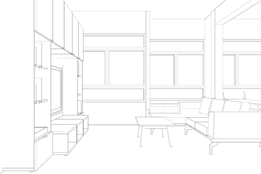 3D illustration of residential project vector