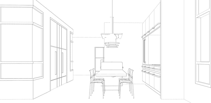 3D illustration of residential project vector