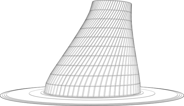 3D illustration of Building in concept vector