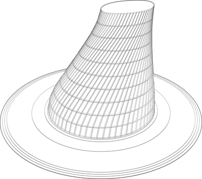 3D illustration of Building in concept vector