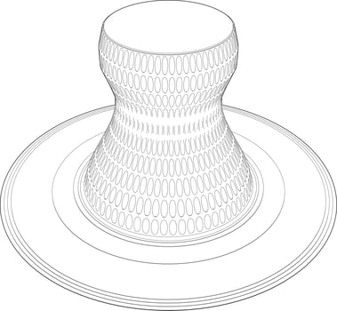 3D illustration of Building in concept vector