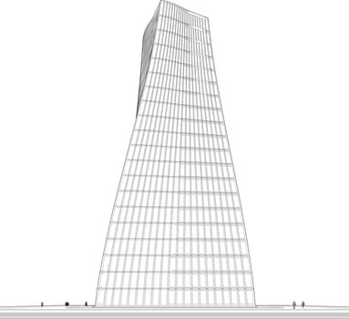 3D illustration of Building in concept vector