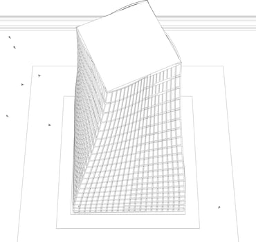 3D illustration of Building in concept vector