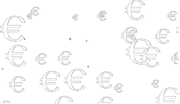 3D illustration of currency symbol vector
