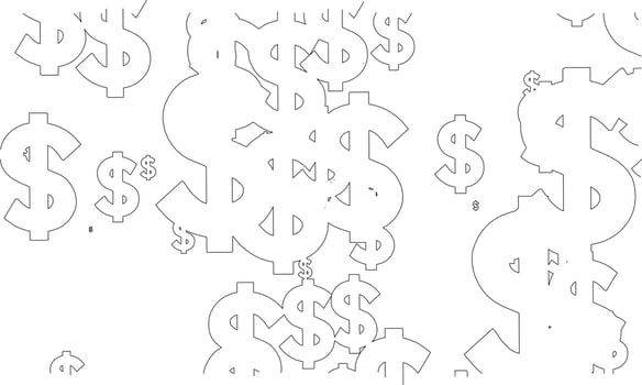 3D illustration of currency symbol vector