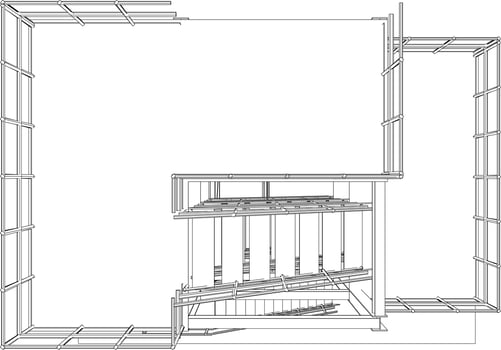 3D illustration of industrial building vector