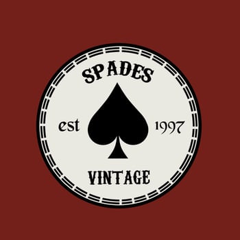 illustration vector of spades card in vintage symbol perfect for print,ect