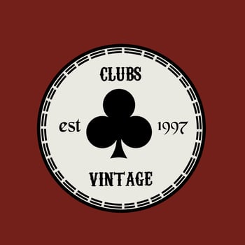 illustration vector of clubs card in vintage symbol perfect for print,ect