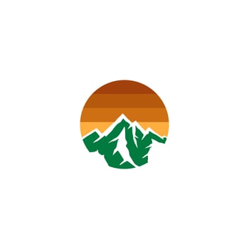mountain logo design, mountain view logo vector