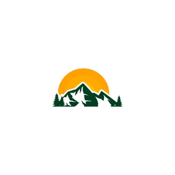 mountain logo design, mountain view logo vector