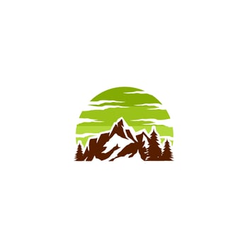 mountain logo design, mountain view logo vector