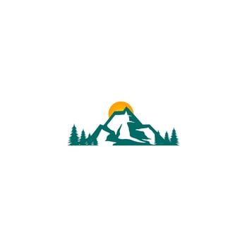 mountain logo design, mountain view logo vector