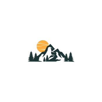 mountain logo design, mountain view logo vector