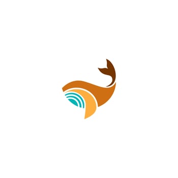 dolphin logo design, shark logo vector